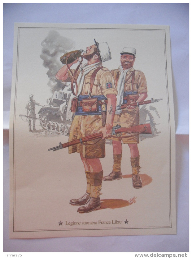 STAMPA UNIFORME SOLDATO LEGIONE STRANIERA FRANCE LIBRE. - Altri & Non Classificati