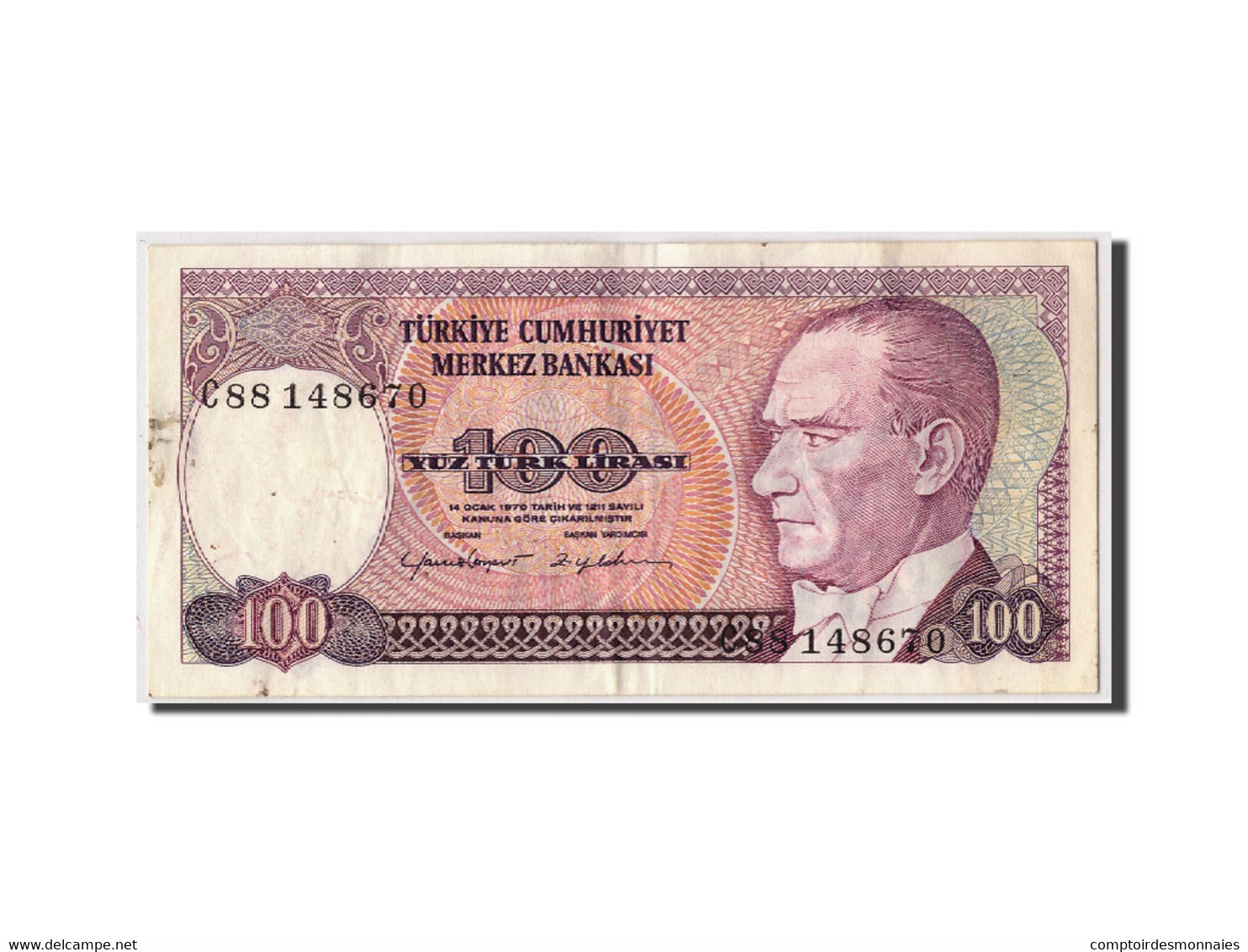 Billet, Turquie, 100 Lira, L.1970 (1984), KM:194b, TTB - Turquia