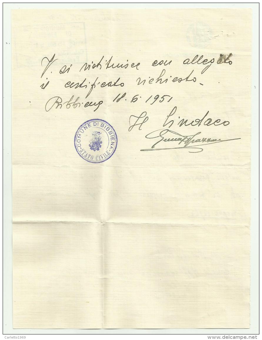Francobolli Italia Al Lavoro Da 5 E 20 Centesimi Cu Busta Con Lettera 1951 - 1946-60: Marcophilie