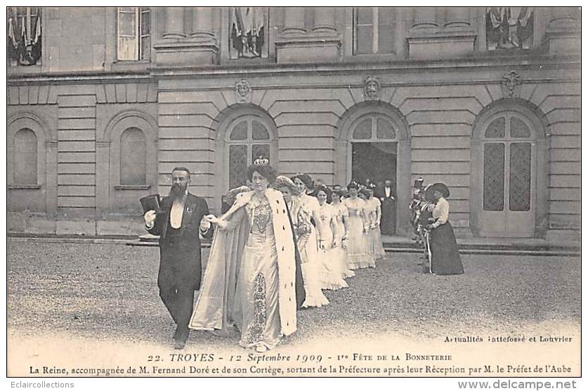 Troyes     10       Fêtes De La Bonneterie 1909. La Reine - Troyes