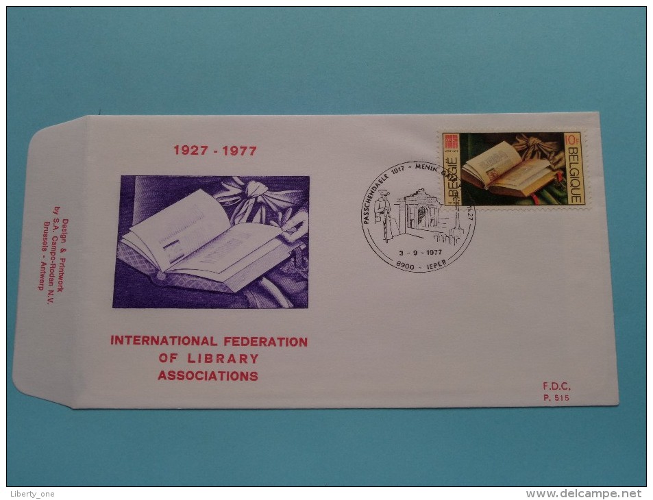 1927-1977 INTERNATIONAL FEDERATION OF LIBRARY ASSOCIATIONS ( F.D.C. P. 515 ) IEPER 3-9-1977 ( Zie Foto ) ! - 1971-1980