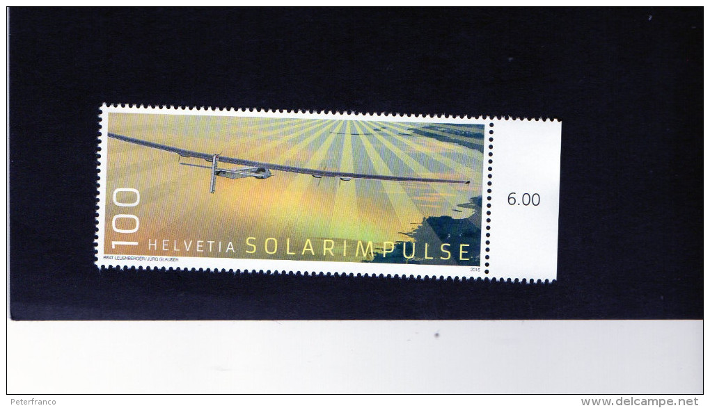 2016 Svizzera - Solar Impulse - Impresa Aerea - Unused Stamps