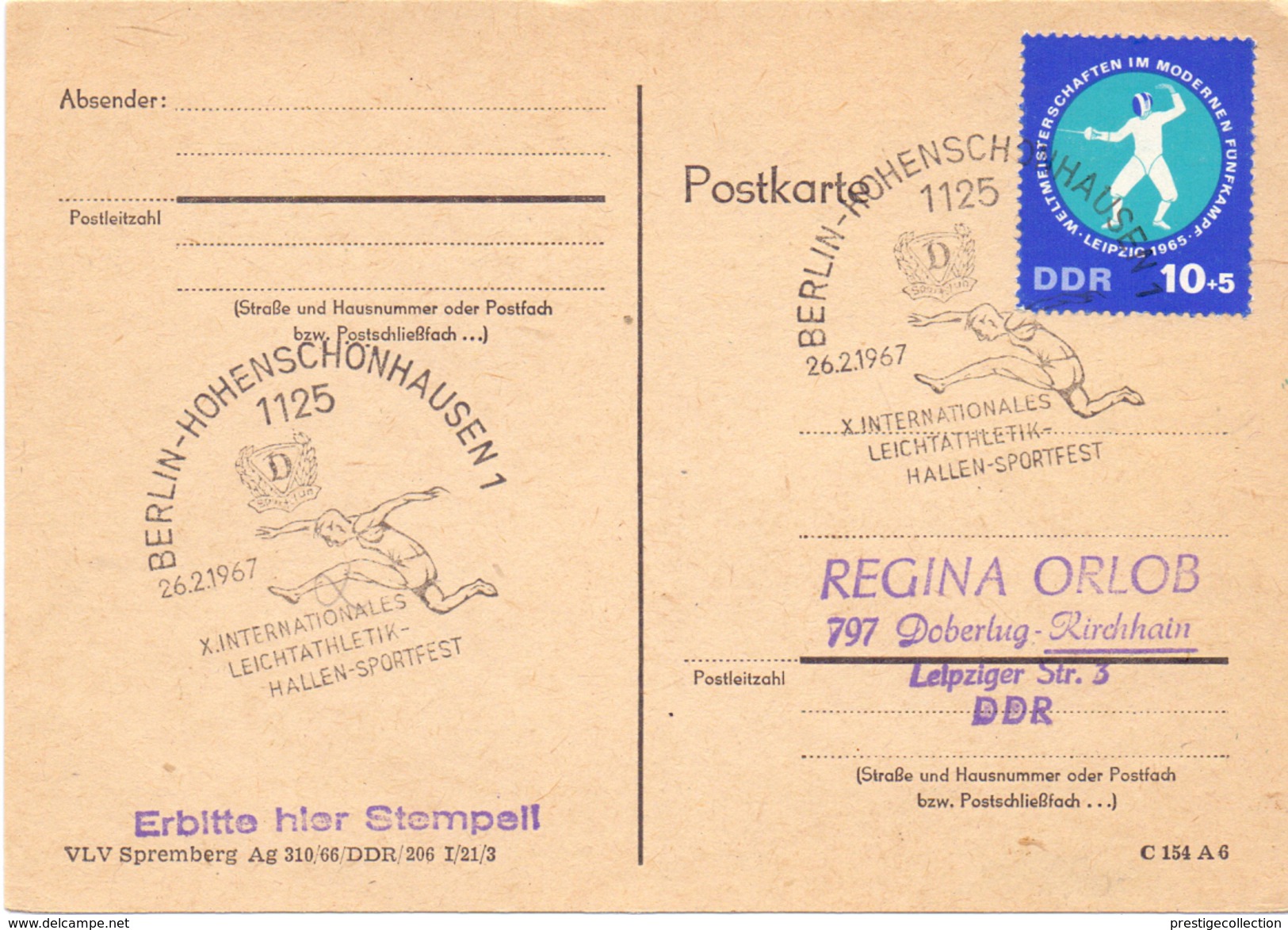 BERLIN 1967    SPORTFEST  (SET160242) - Springreiten