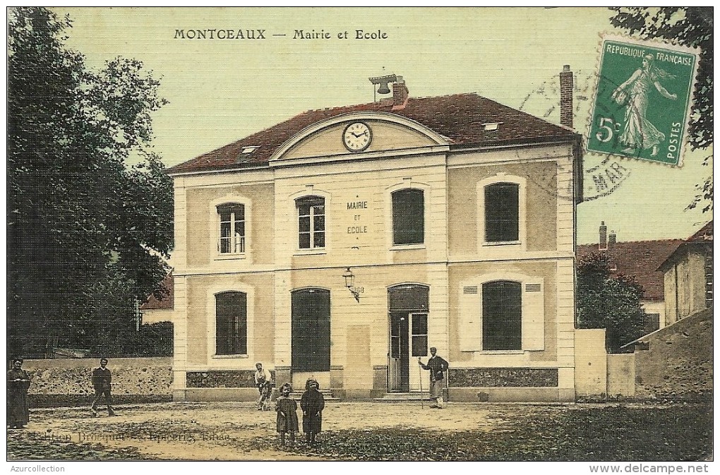 MONTCEAUX . MAIRIE ET ECOLE - Autres & Non Classés