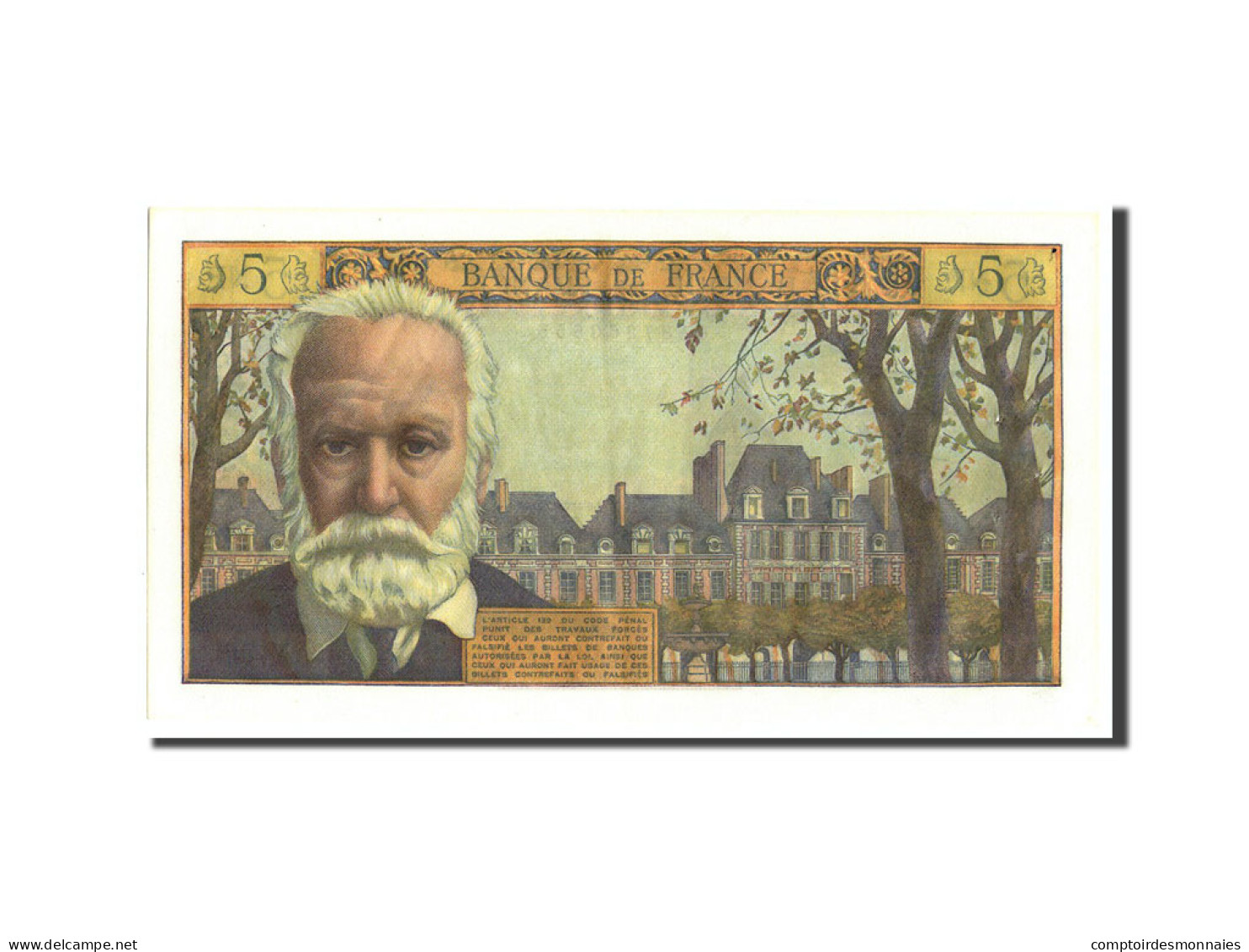 Billet, France, 5 Nouveaux Francs, 5 NF 1959-1965 ''Victor Hugo'', 1962 - 5 NF 1959-1965 ''Victor Hugo''