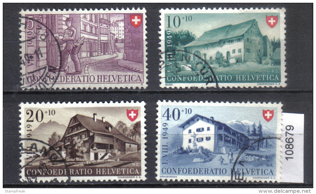 Schweiz PP 1949 Zst. 42 - 45 / Mi. 525 - 528 O - Used Stamps