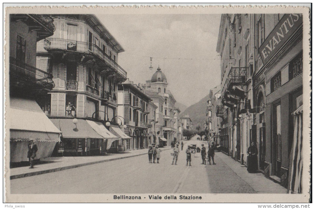 Bellinzona - Viale Della Stazione Bahnhofstrasse - Belebt Animee - Photo: Elia ColombiNo. 1204 - Sonstige & Ohne Zuordnung