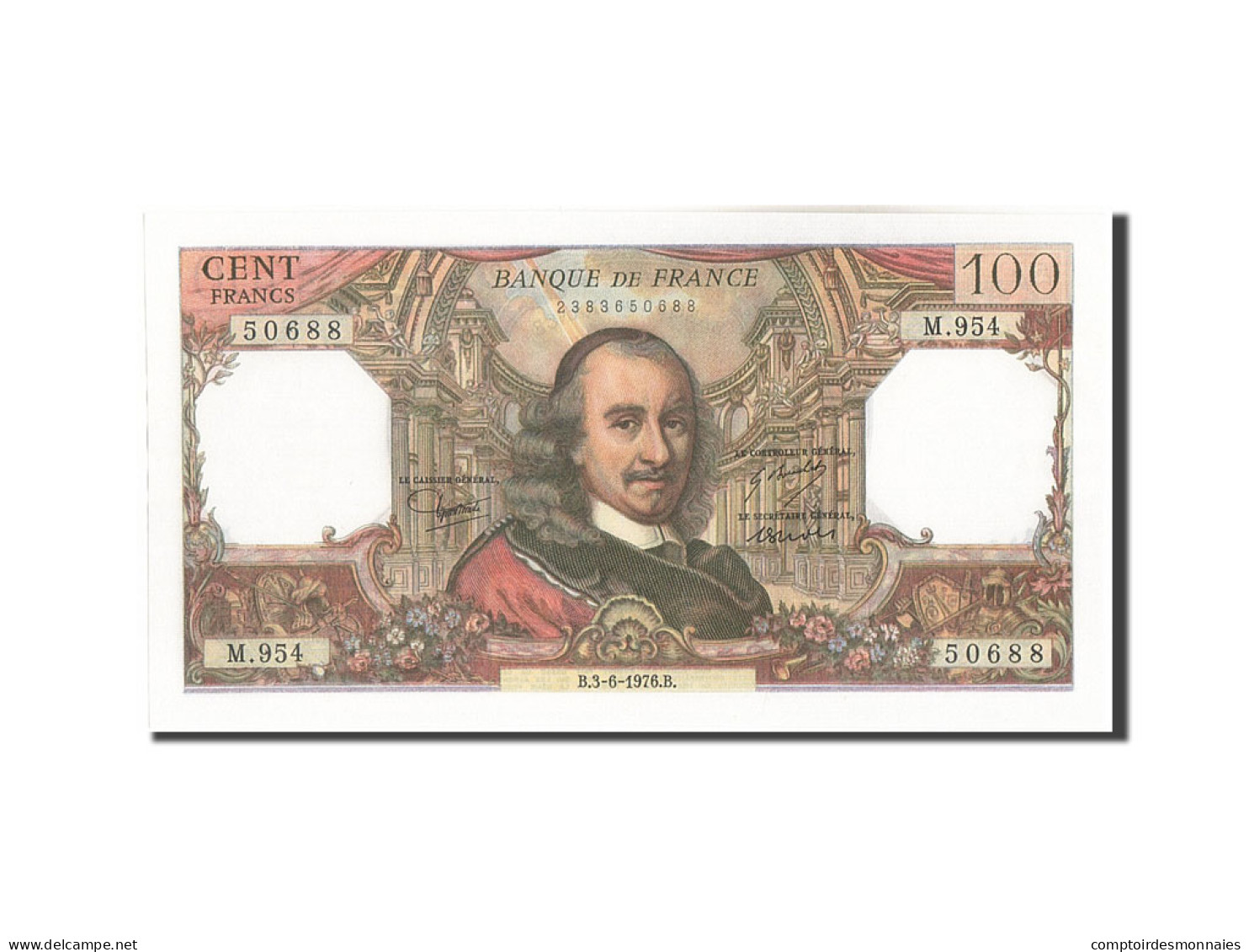 Billet, France, 100 Francs, 100 F 1964-1979 ''Corneille'', 1976, 1976-06-03 - 100 F 1964-1979 ''Corneille''