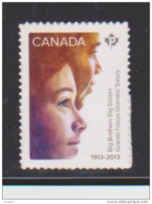 Canada, 2013, # 2645,  BIG BROTHERS BIG SISTERS OF CANADA ,  P Stamp  . Mnh - Timbres Seuls