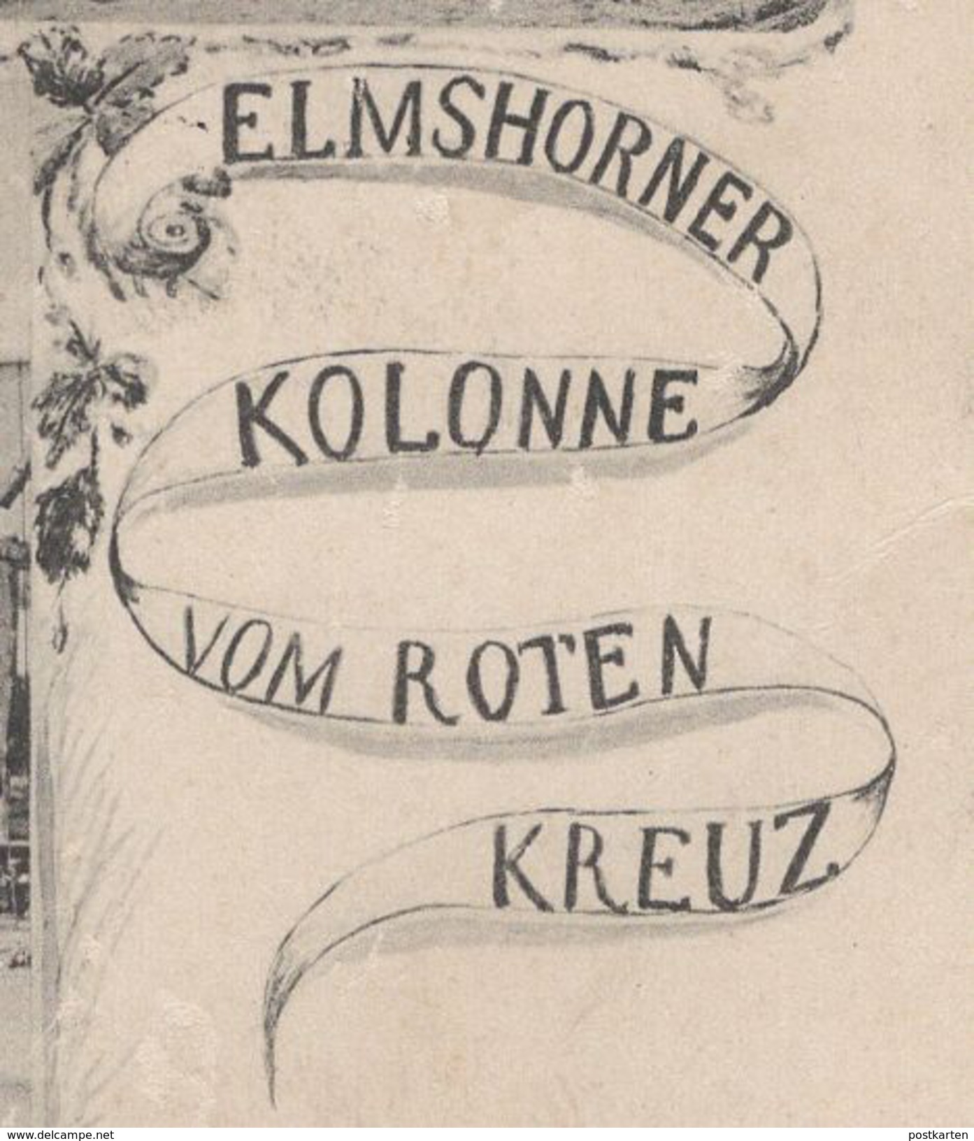 ALTE POSTKARTE ELMSHORNER KOLONNE ROTES KREUZ ELMSHORN RAD Red Cross Bike Bicycle Croix Rouge AK Ansichtskarte Postcard - Elmshorn