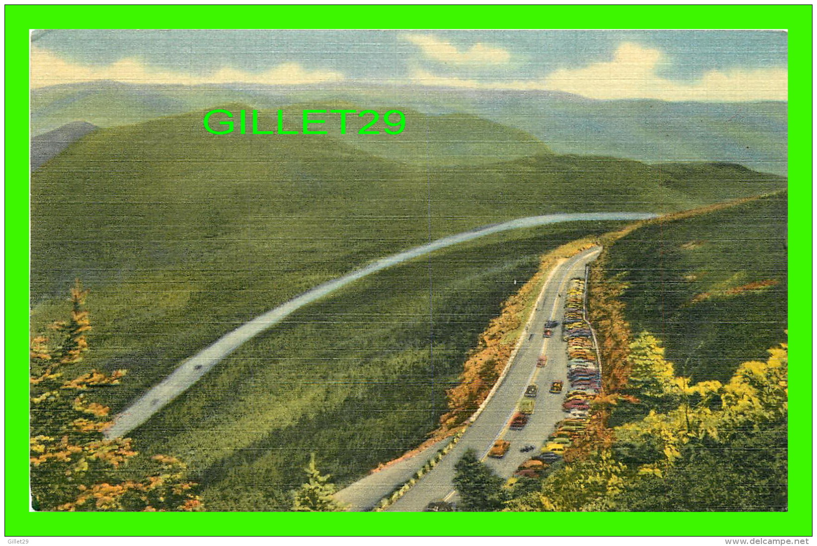 ADIRONDACK MTS, NY  -VIEW OF THE PARKING LOT MEMORIAL HIGHWAY &amp; ESTHER MOUNTAIN FROM FOOT TRAIL - - Adirondack