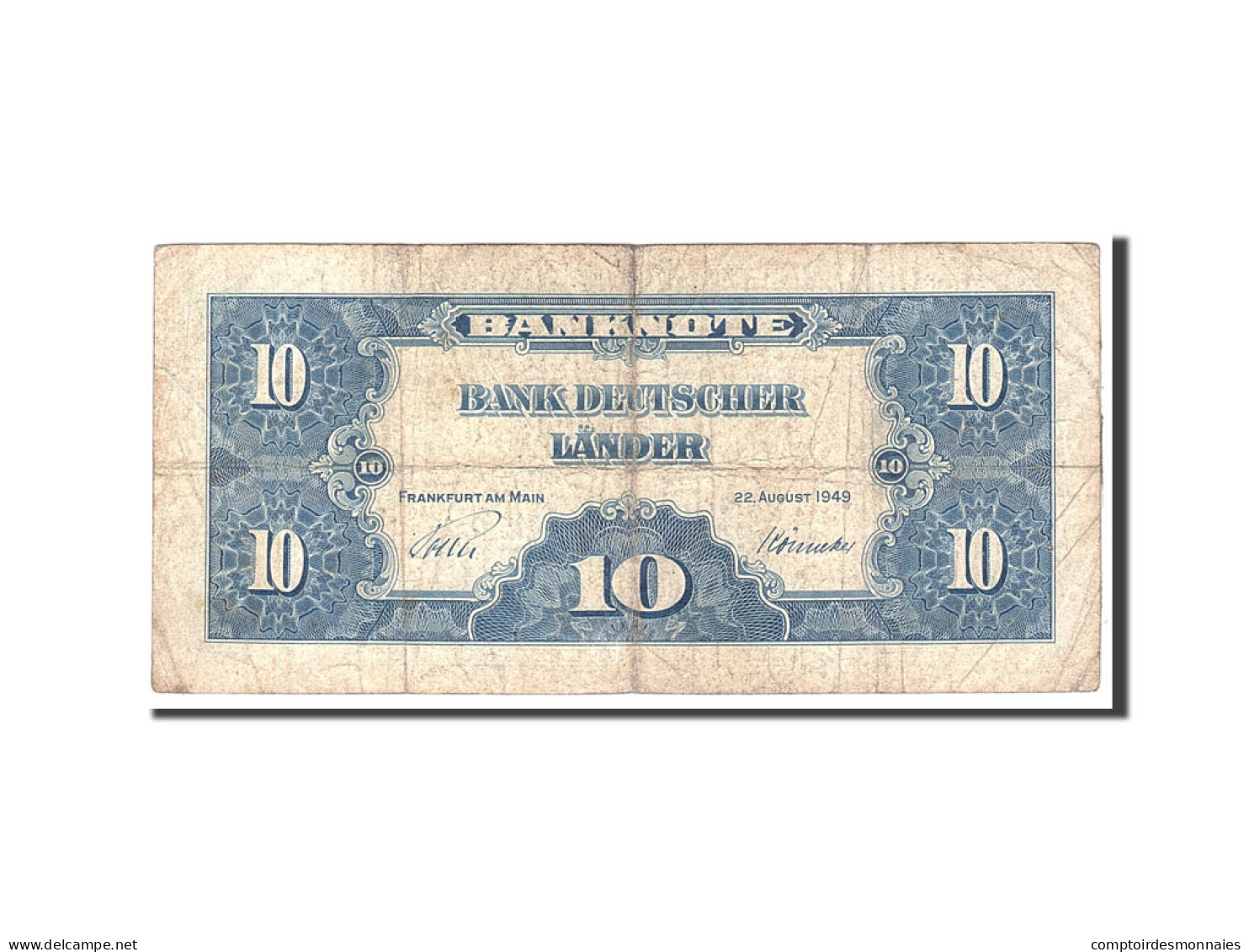 Billet, République Fédérale Allemande, 10 Deutsche Mark, 1949, 1949-08-22 - 10 Mark