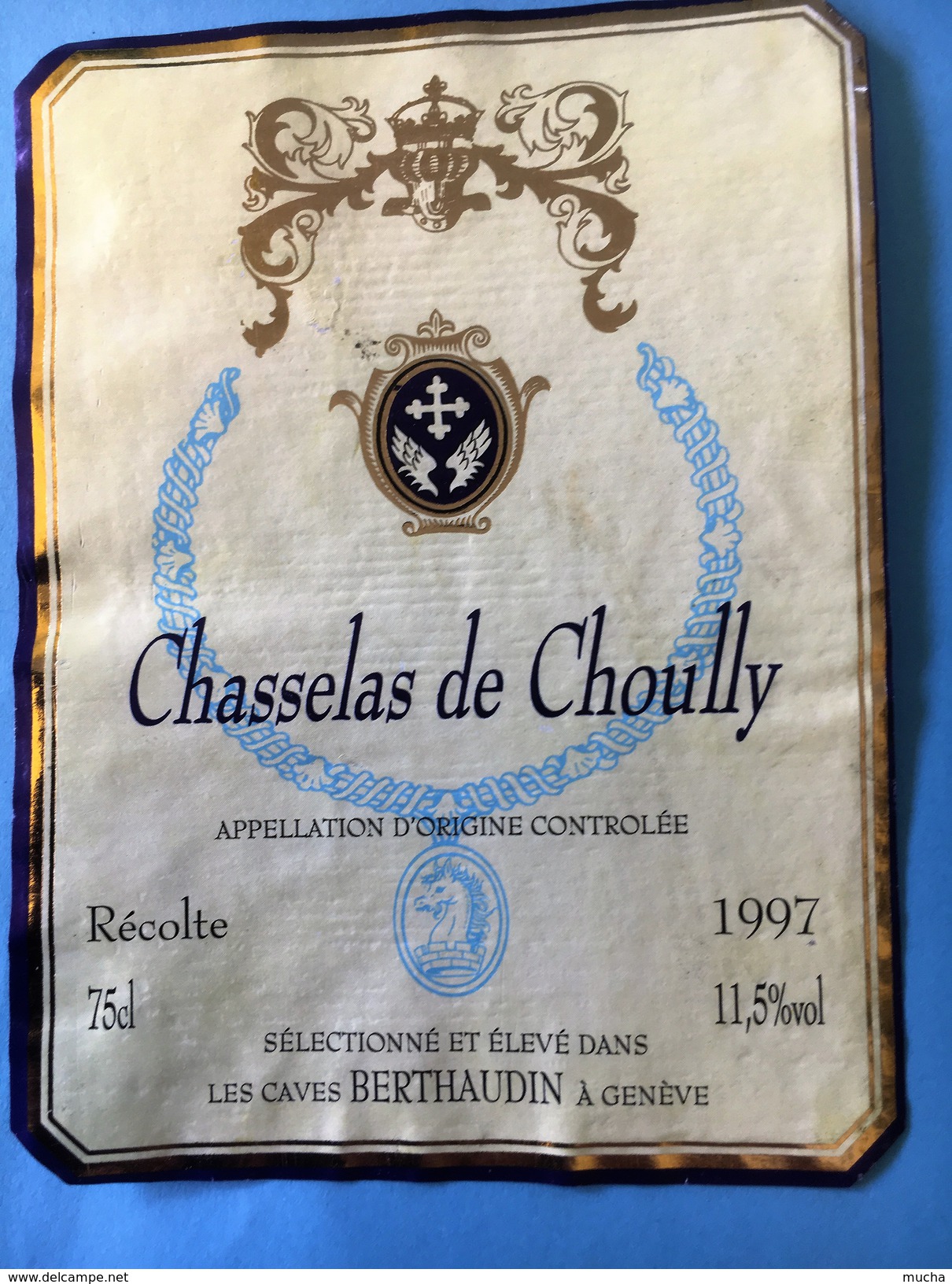 1831 - Suisse Genève Chasselas De Choully 1997 - Autres & Non Classés