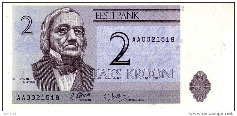 Estonia P.50  2 Krooni 1992  Unc - Estonia