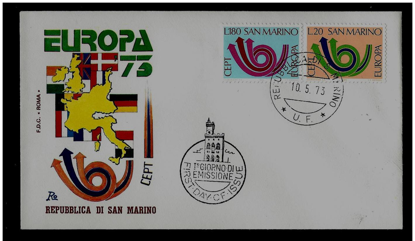 FDC  -EUROPA CEPT  - 1973  -   SAN MARINO - 1973