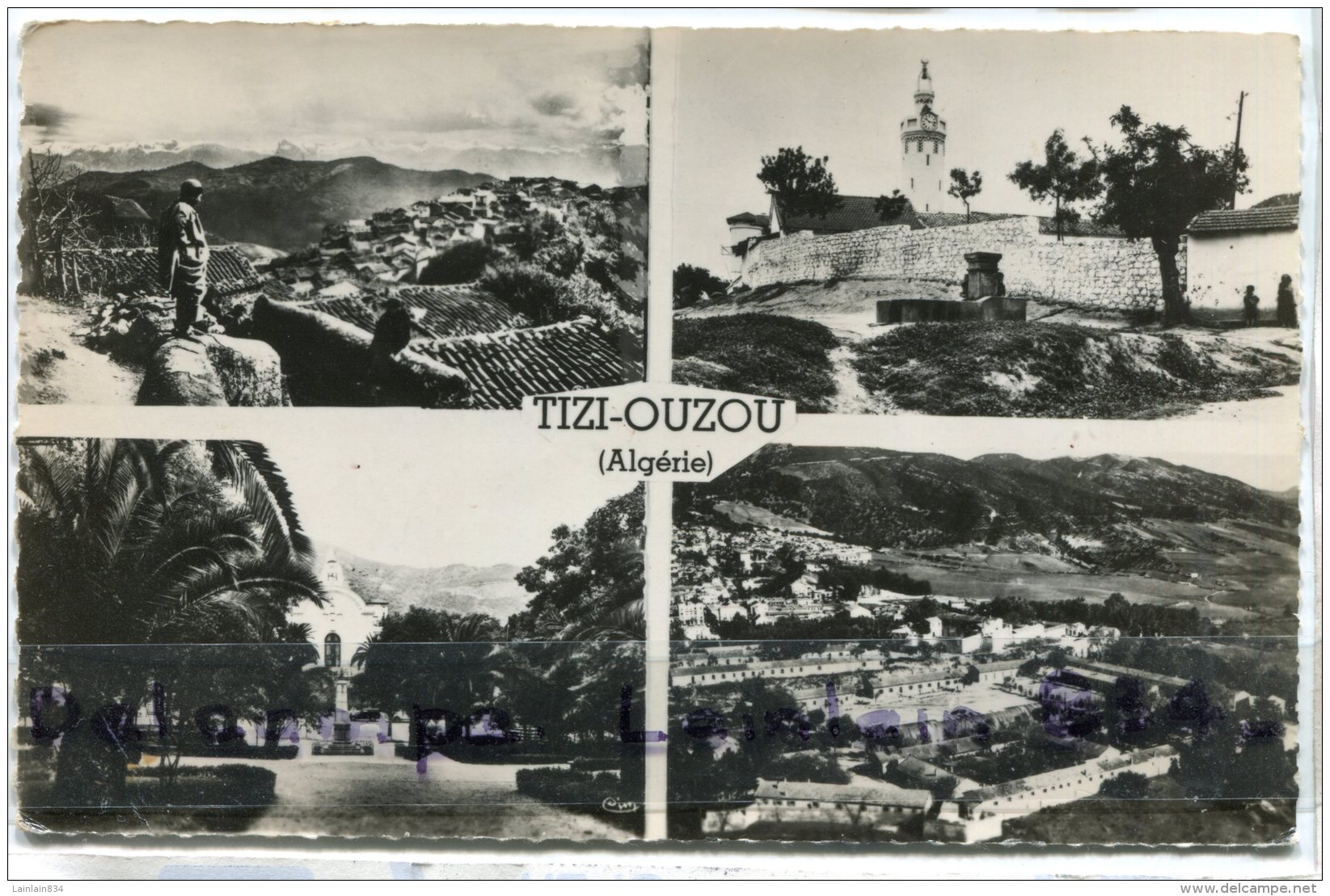 - 101 - TIZI OUZOU - ( Kabylie ), Multi Vues, Petit Format, Glacée, écrite 1959, BE, FM, Scans. - Tizi Ouzou