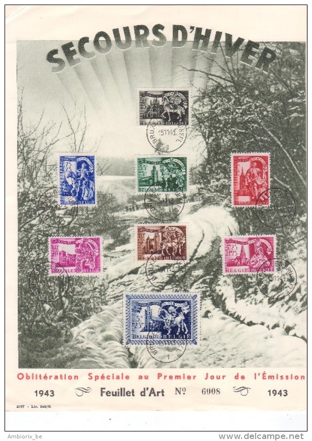 Feuillet Souvenir 631-638 Secours D'hiver - 1934-1951