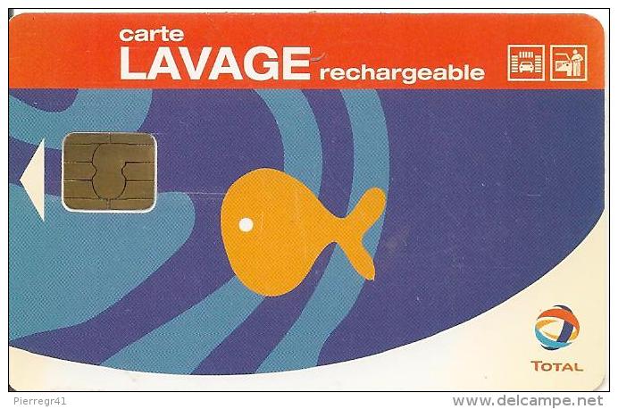 CARTE.§-PUCE-LAVAGE-TOTAL-V°N°Rouge-Texte 600 Stations-TBE - Car-wash