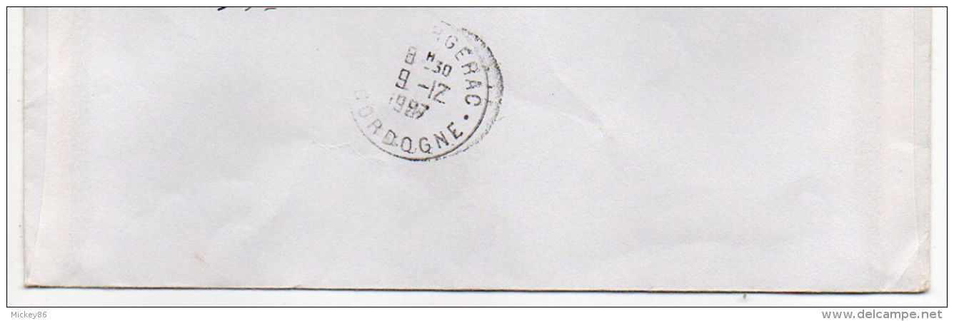 Espagne--1987--Lettre EXPRES à Destination De Bergerac-24-France--jolie Composition De Timbres - Lettres & Documents