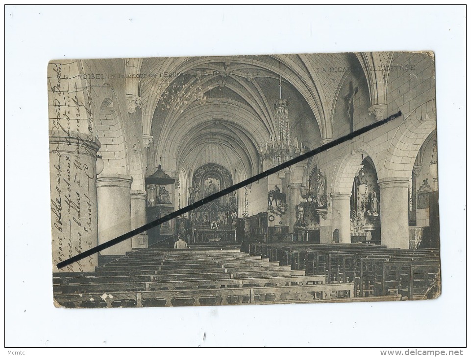 CPA Abîmée -  Roisel  - Intérieur De L'église  - La Picardie Illustrée - Roisel