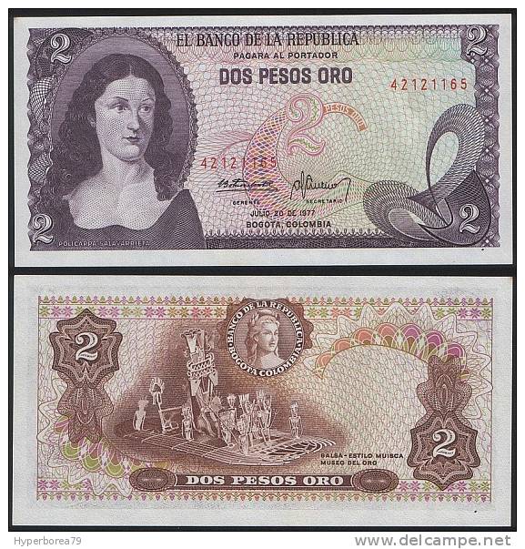 Colombia P 413 B - 2 Pesos Oro 20.7.1977 - UNC - Colombie