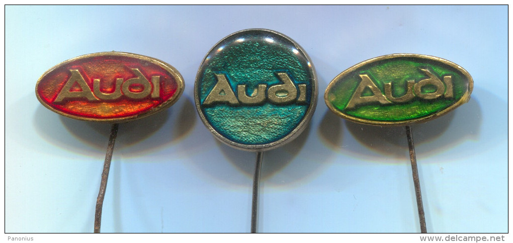 AUDI -  Car Auto Automotive, Vintage Pin  Badge, Abzeichen, 3 Pcs - Audi