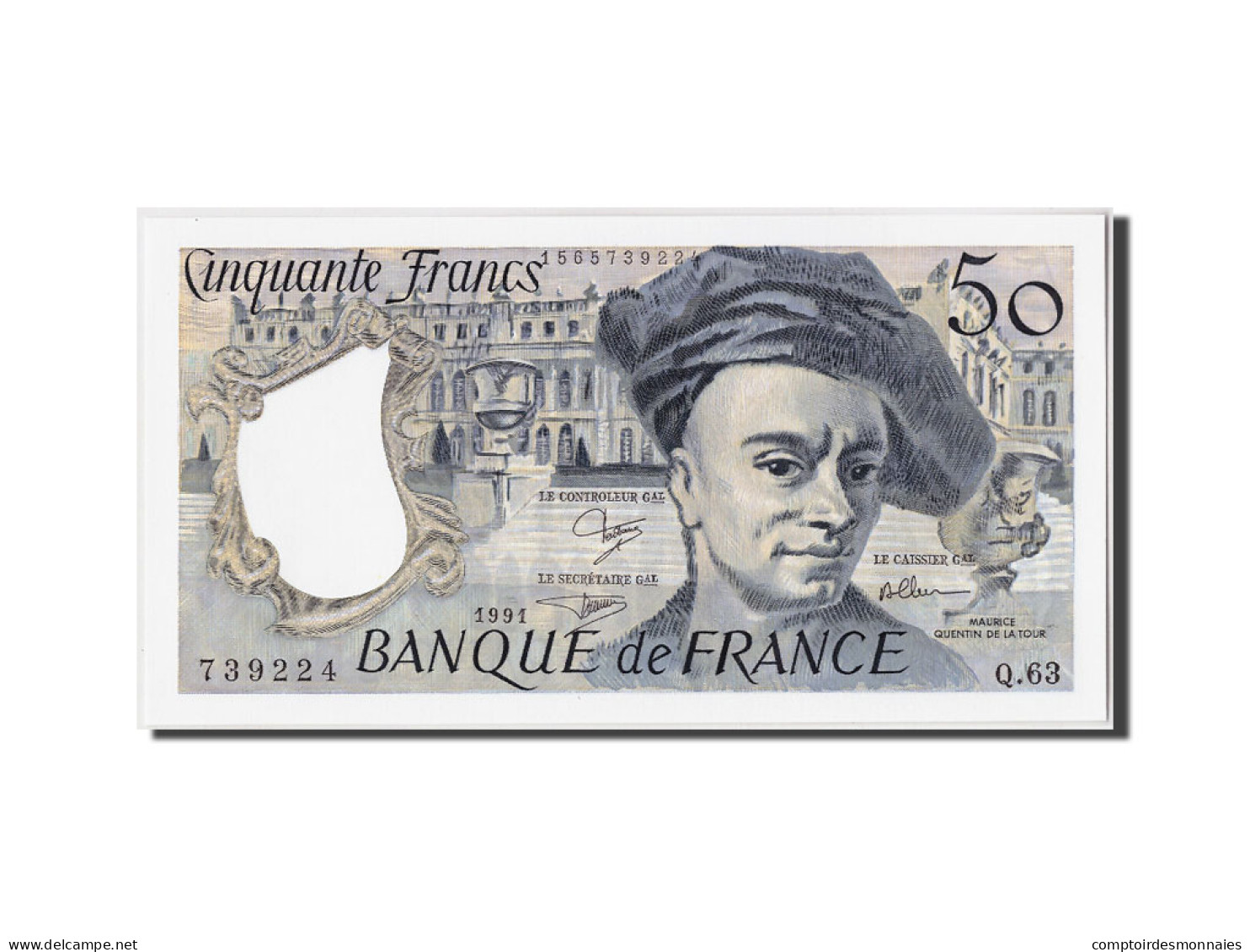 Billet, France, 50 Francs, 50 F 1976-1992 ''Quentin De La Tour'', 1991, NEUF - 50 F 1976-1992 ''Quentin De La Tour''