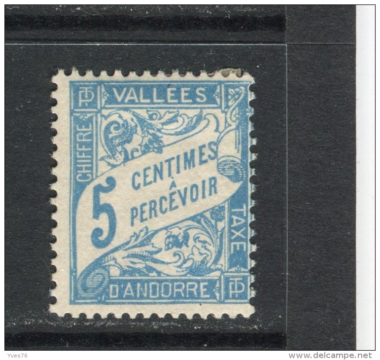 ANDORRE - Y&T Taxe N° 17* - Type Duval - Unused Stamps