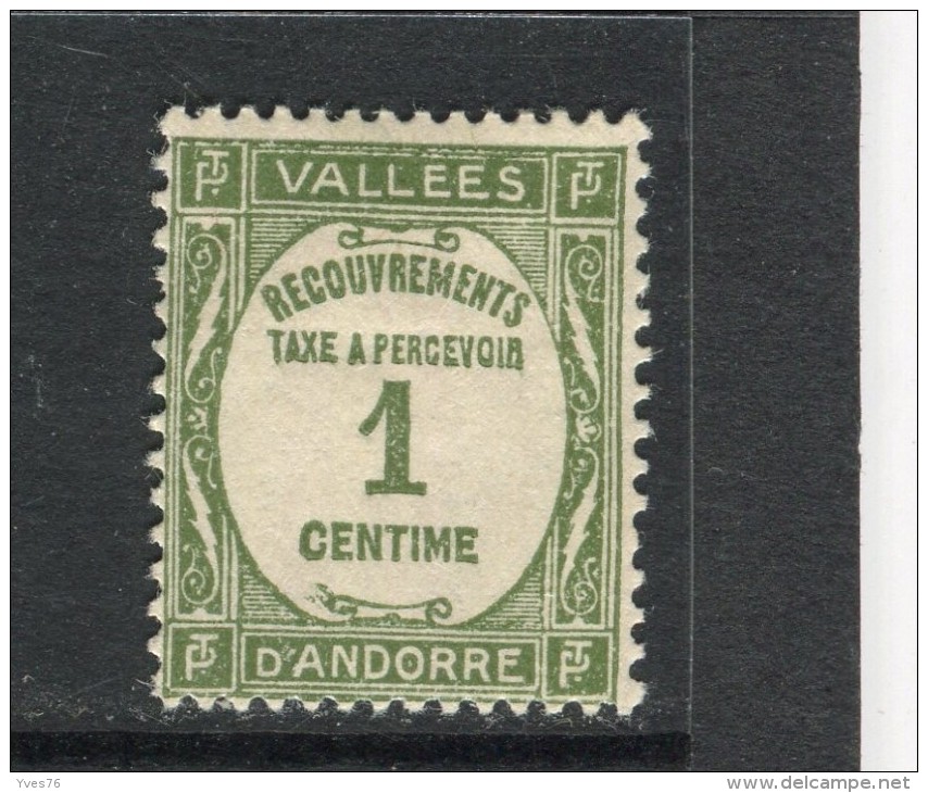 ANDORRE - Y&T Taxe N° 16* - Unused Stamps