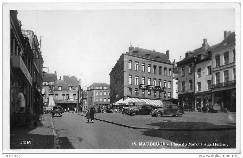 59-MAUBEUGE- PLACE DU MARCHE AUX HERBES - Maubeuge