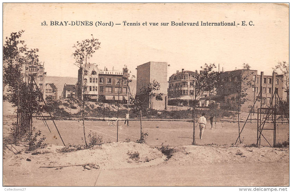 59-BRAY-DUNE- TENNIS ET VUE SUR BOULVARD INTERNATIONAL - Bray-Dunes