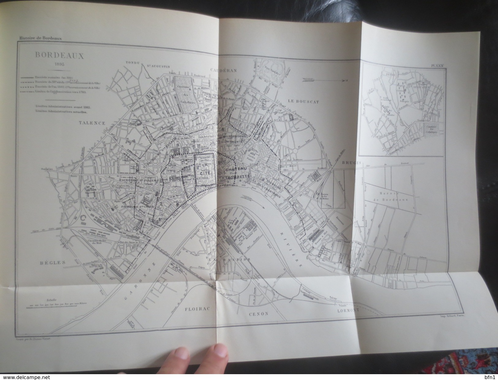 CAMILLE JULLIAN- 1975- HISTOIRE DE BORDEAUX DEPUIS LES ORIGINES JUSQU'EN 1895- UN DES 500 EXEMPLAIRES - VOIR PHOTOS