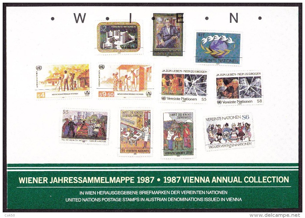 UN - United Nations Vienna 1987 MNH Souvenir Folder - Year Pack - Andere & Zonder Classificatie