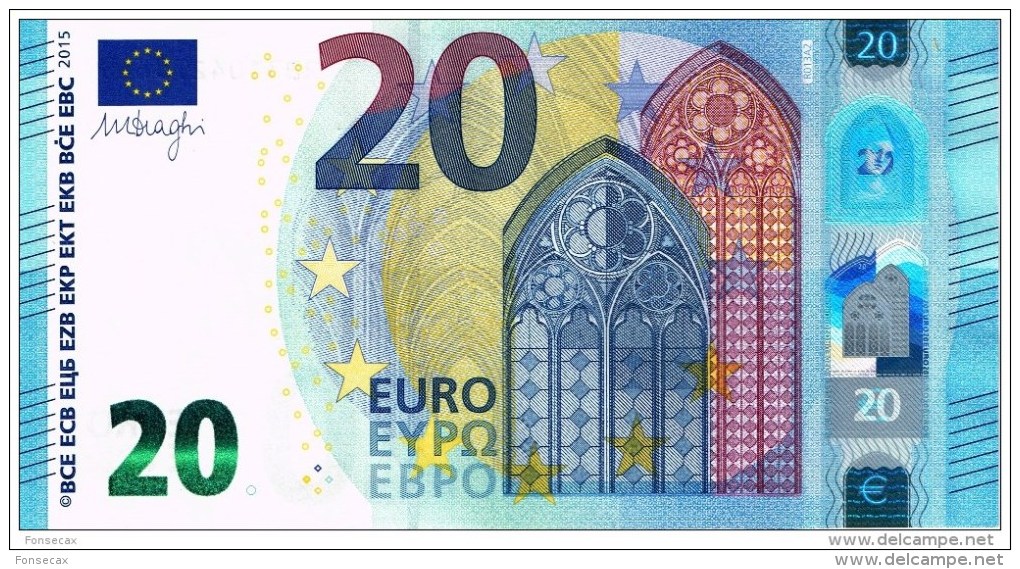 VF NOTA 20 EUROS DA ALEMANHA  RA  R013  A2. UNC  DRAGHI    RB 3104275649 - 20 Euro