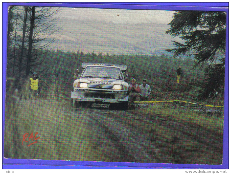 Carte Postale Sport Automobile Rallyes  RAC Peugeot 205 Turbo 16 T. Salonen / S. Harjanne - Rallyes