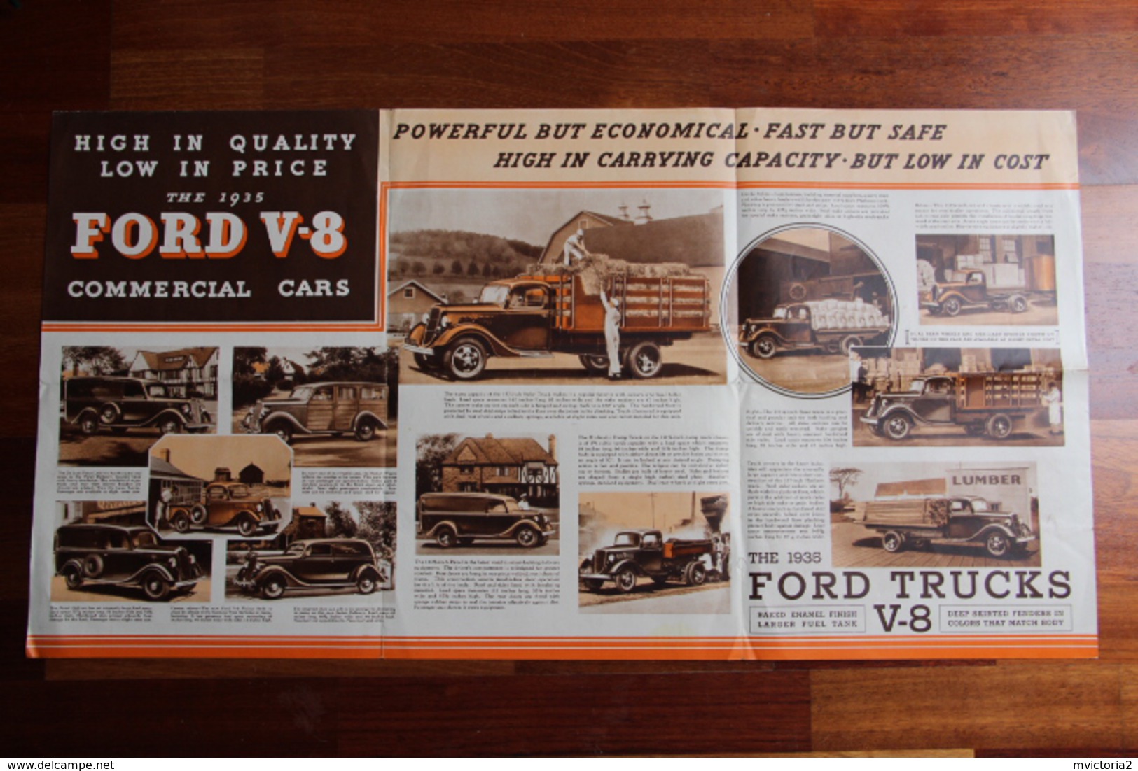 Dépliant Publicitaire FORD, TRUCKS And Commercial Cars. - Publicités