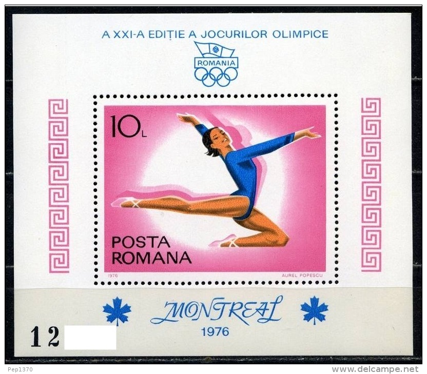 RUMANIA 1976 - OLYMPICS MONTREAL 76 - YVERT BLOCK Nº 126 - Verano 1976: Montréal