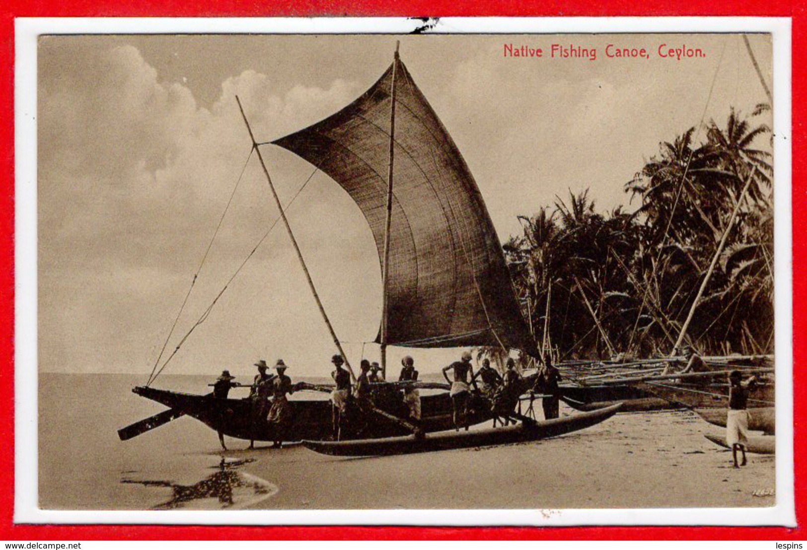 ASIE --  SRI LANKA - Ceylon --  Native Fishing Canoe - Sri Lanka (Ceylon)