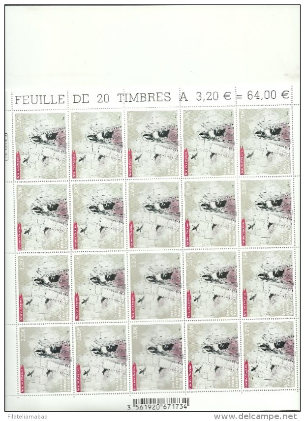 ANDORRA CORREO FRANCES  20 SELLOS  HOJA ENTERA JOAN XANDRI. C.H.C.09.16. - Blocks & Sheetlets