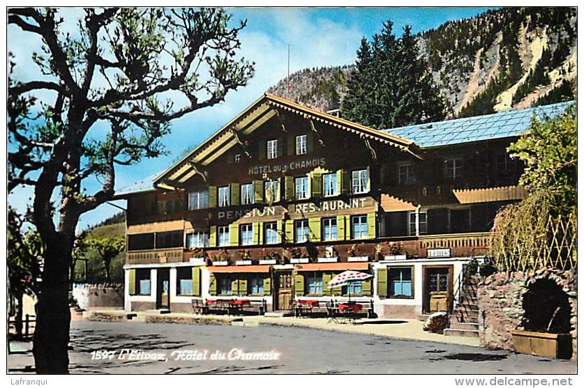 Suisse -ref C694- Hotel Restaurant Du Chamois *- L Etivaz  - Carte Bon Etat - - Vaz/Obervaz