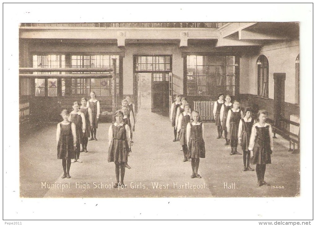 CPA Royaume Uni HARTLEPOOL Municipal High School For Girls West Hartlepool Hall - Otros & Sin Clasificación