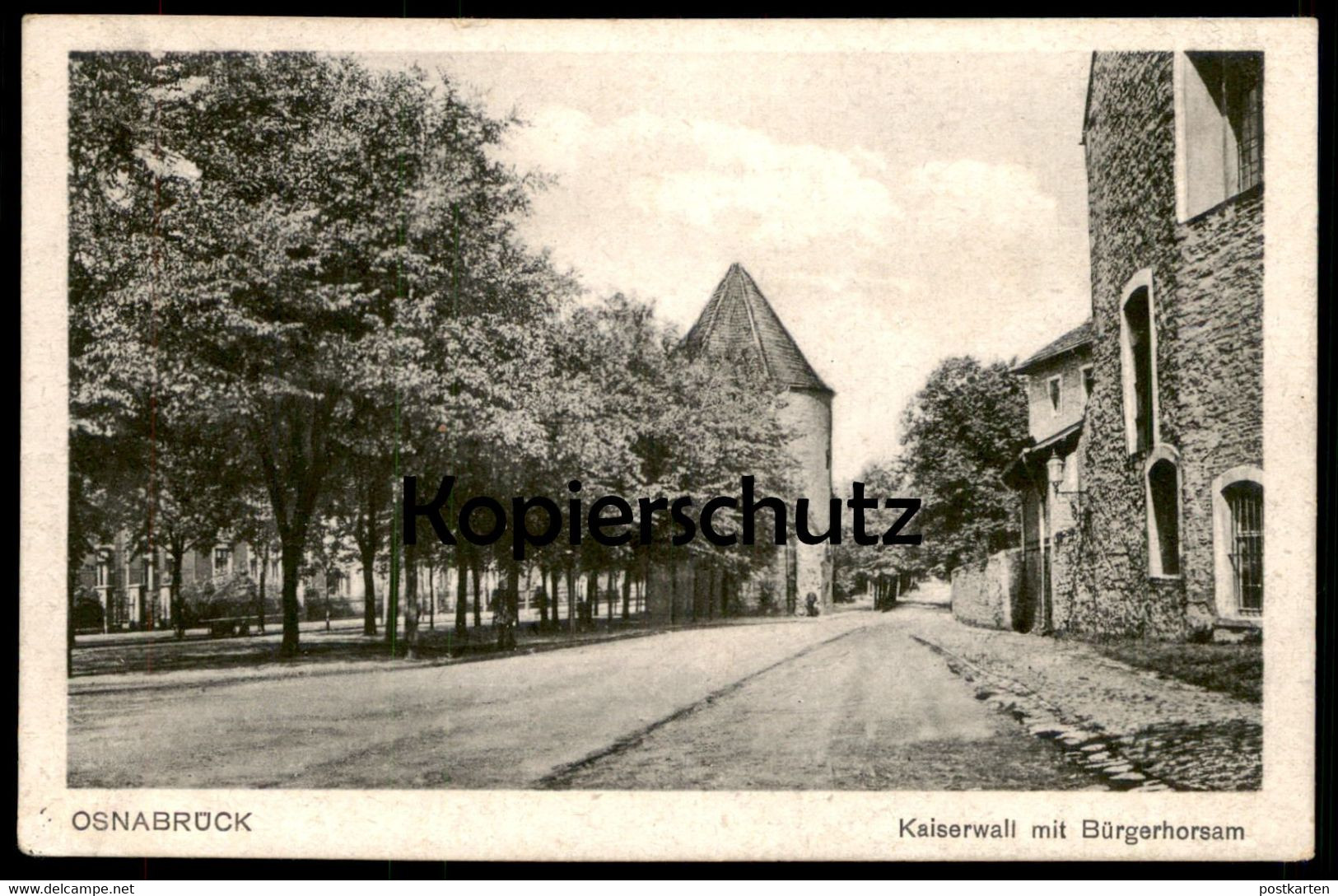 ALTE POSTKARTE OSNABRÜCK KAISERWALL MIT BÜRGERHORSAM Cpa AK Ansichtskarte Postcard - Osnabrueck