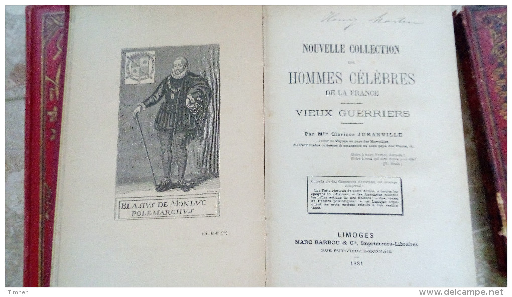 LOT 6 Livres Anciens Histoire VIVE LA PATRIE JEUNE TAMBOUR AMIS DE L'HUMANITE GLOIRES MILITAIRES VIEUX GUERRIER PATRIOTE - Lotti E Stock Libri