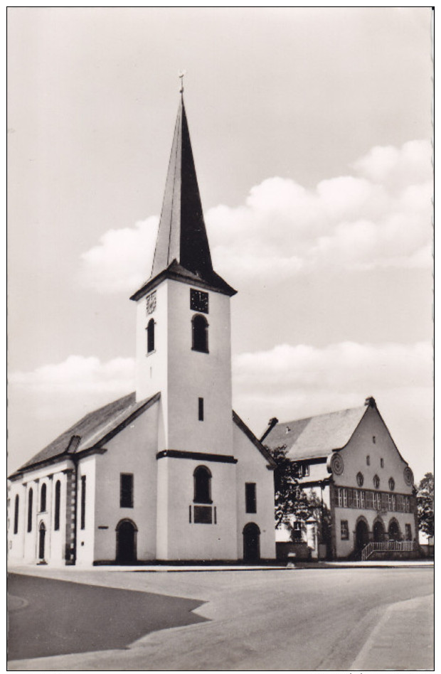 Ak Oppau, Ludwigshafen, Auferstehungskirche Mit Rathaus - Ludwigshafen