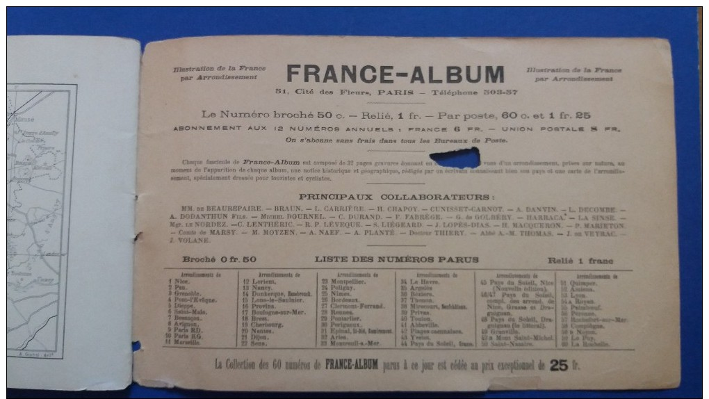 FRANCE ALBUM 1900 REVUE MENSUELLE-ROCHEFORT SUR MER-ARRT DE ROCHEFORT-50 VUES,NOTICE ET CARTE