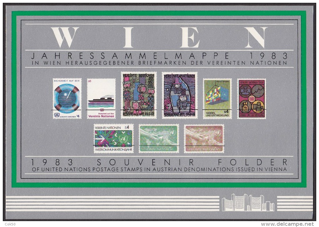 UN - United Nations Vienna 1983 Cancelled Souvenir Folder - Year Pack - Sonstige & Ohne Zuordnung