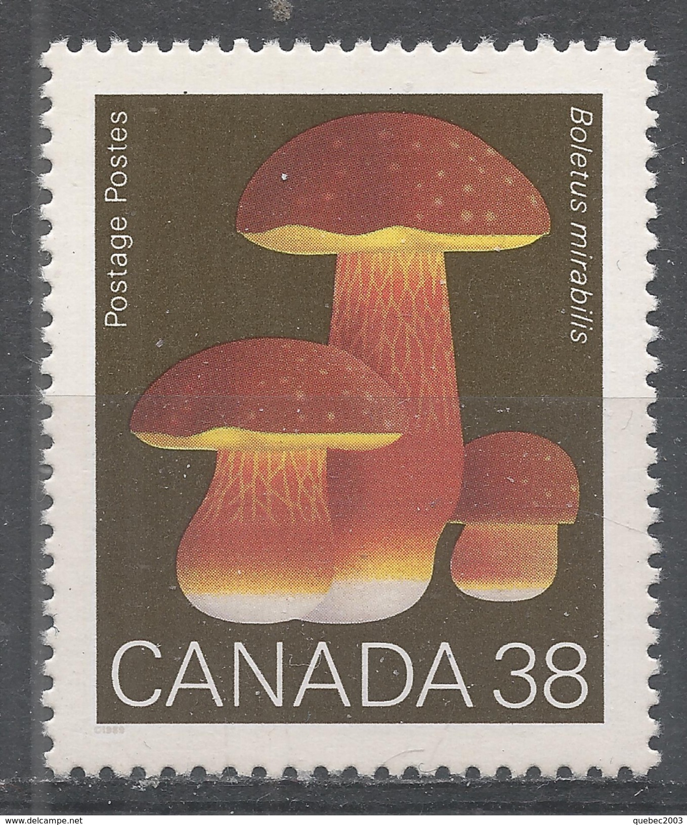 Canada 1989. Scott #1246 (MNH) Champignons, Mushrooms, Boletus Mirabillis - Ungebraucht