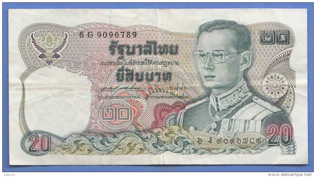 20 BATH, Banknote Aus Thailand In Gebrauchten Zustand - Thailand