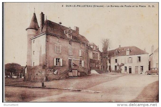 CPA Creuse écrite Village Dun Le Palleteau Poste - Sonstige & Ohne Zuordnung