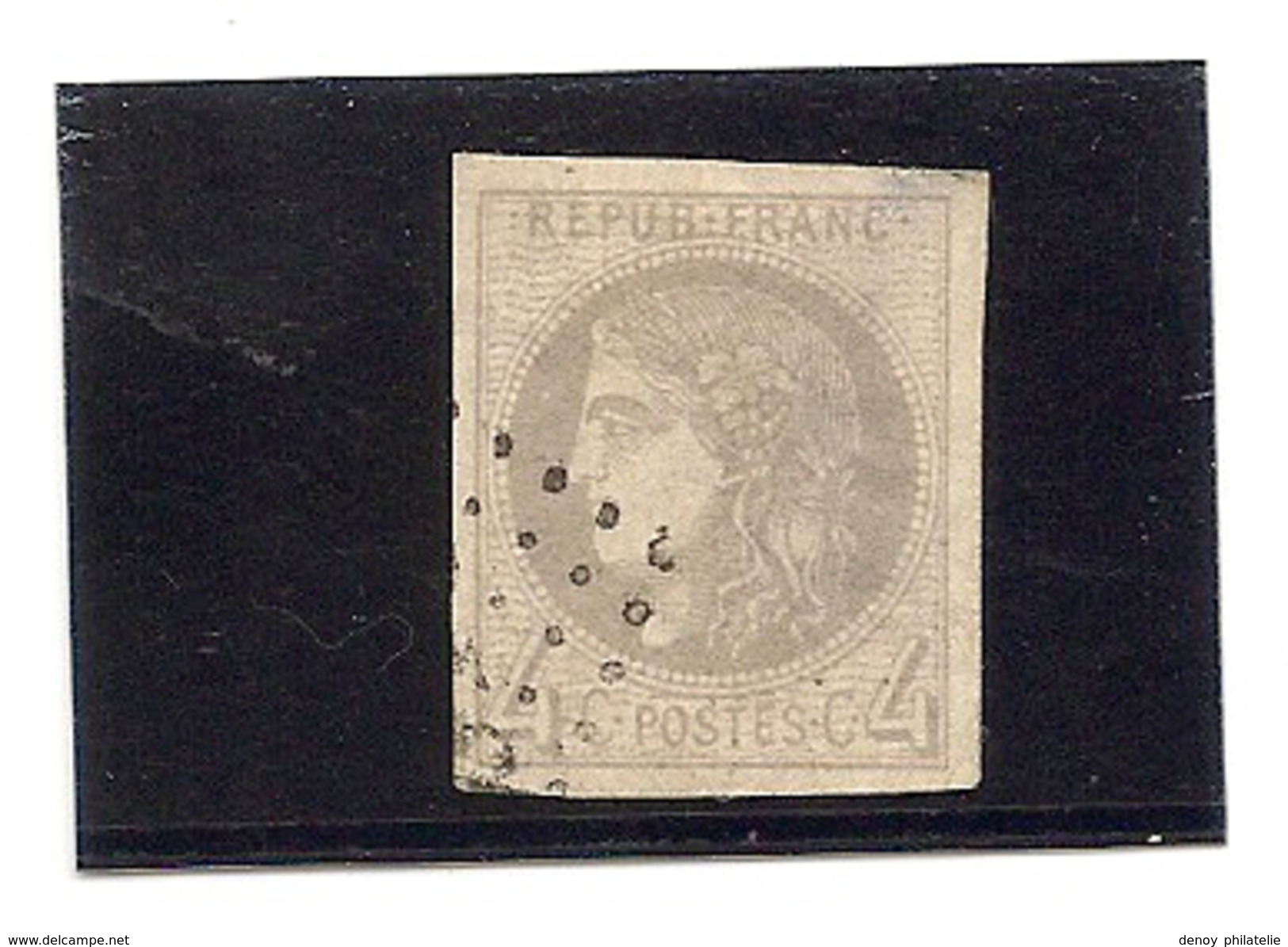 France N°41 B Obliteté Deuxieme Choix , Timbre Avec Un Clair - 1870 Bordeaux Printing